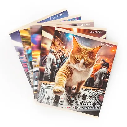 Тетрадь в клетку Listoff, "Пушистый диджей", 48 листов, в ассортименте - фото 2