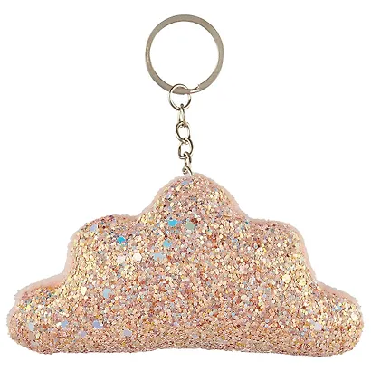 Брелок с блестками Облако (текстиль) - фото 1