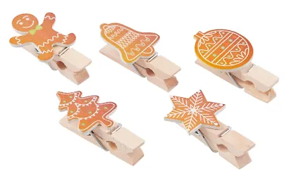 Прищепки декоративные с веревкой 10шт (НГ-5) - фото 3