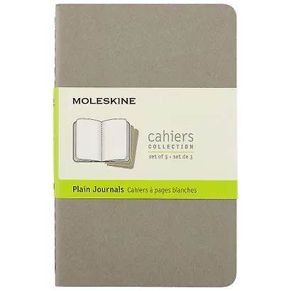 Записная книжка «Cahier Journal Pocket» А6, 32 листа, нелинованная, серая, 3 штуки, Moleskine - фото 1