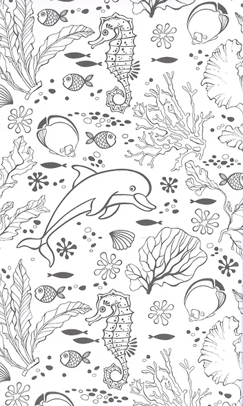 Подводный мир. Почувствуй себя русалкой. Раскраски антистресс - фото 5