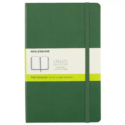 Записная книжка Moleskin Classic Large, зелёная, 120 листов, А5 - фото 1