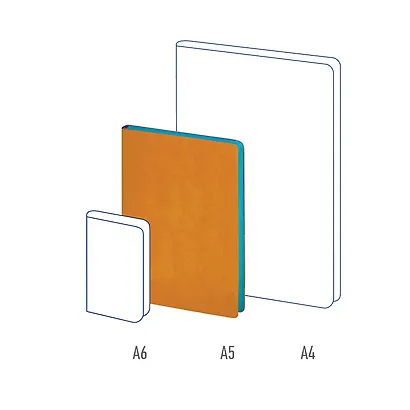 Ежедневник недат. А5 136л "Fuze. Оранжевый" иск.кожа, цветной срез - фото 4