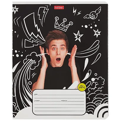 Тетрадь в клетку "Влад А4", 12 листов, в ассортименте - фото 1