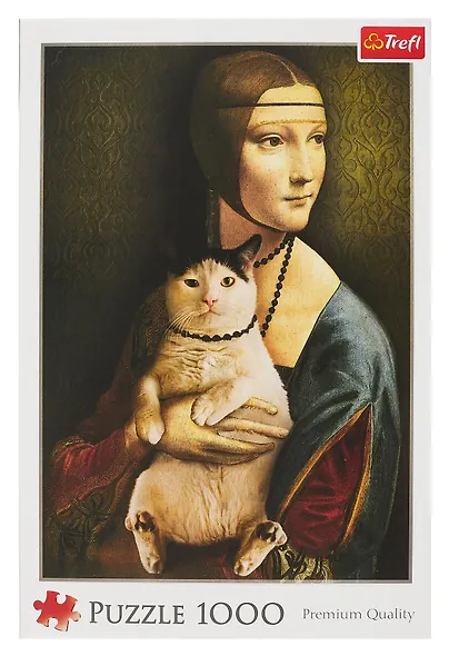 Пазл Дама с кошкой (Lady with a Cat), 1000 деталей. 68,3х48 см. - фото 3