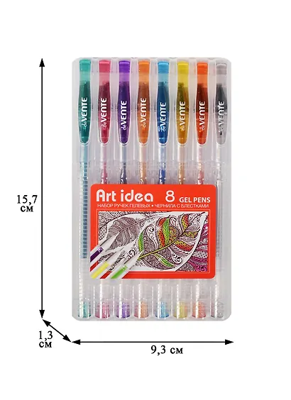 Ручки гелевые Art idea, 8 цветов 1 мм - фото 3