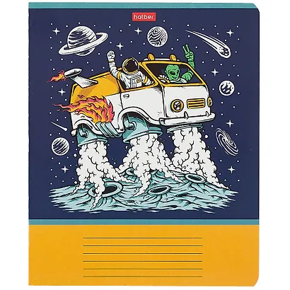 Тетрадь в клетку Hatber, "Привет, земляне!", 18 листов, в ассортименте - фото 1