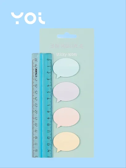 Закладки самоклеящиеся Yoi, "Сноска", 4 цвета по 30 листов - фото 3