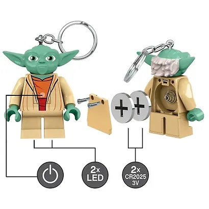 LGL-KE11H Брелок-фонарик для ключей LEGO Star Wars - Yoda (Йода), возраст 6+ - фото 5
