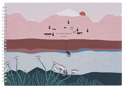 Альбом для рисования 40 листов А4 "Moments", озеро, спираль, ламинация, микротекстурирование - фото 1