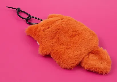 Чехол для карточек (картхолдер) Лиса (карабин) (плюш) (9х15) (12-Dongjin-D4) - фото 4