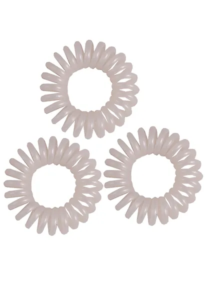 Резинка-браслет для волос белая 3шт  (ПВХ бокс/блистере) 12-03091-С10/12-03914-С10 - фото 3