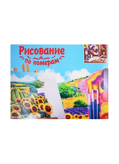 Набор д/творчества Рыжий кот Холст с красками 30х40см по номерам Натюрморт с сиренью Х-1752 - фото 2