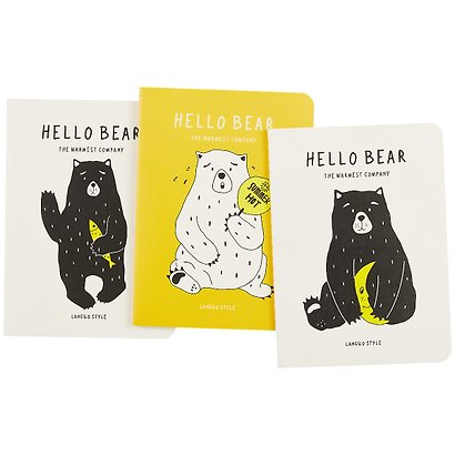 Записная книжка «Hello Bear» А6, 24 листа в клетку, сшивка, Languo, в ассортименте - фото 5