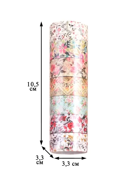 Клейкие WASHI-ленты для декора ЦВЕТОЧНЫЙ МИКС, 15 мм х 3 м, 7 цветов, рисовая бумага, ОСТРОВ СОКРОВИЩ, 661707 - фото 6