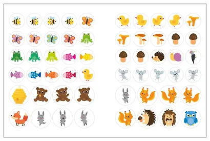 Наклейки для малышей. В лесу (56 наклеек) - фото 3