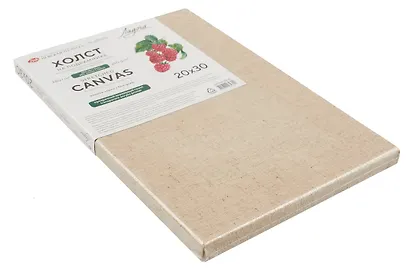 Холст на подрамнике 20*30 "Ладога" прозр.акрил.грунт, 280г/м2, 55% лён, 45% хлопок, мелкозернистый - фото 3