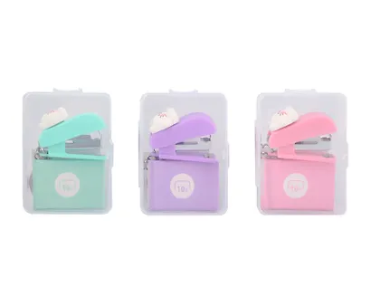 Степлер №10, 10 листов, "Котик" мини, в ассортименте - фото 1