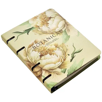 Тетрадь «Peony», 120 листов в клетку, желтый, на кольцах - фото 3