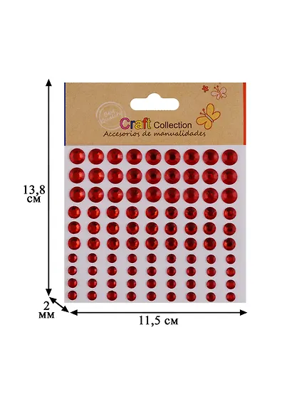Стразы кристаллы микс размеров красные - фото 2