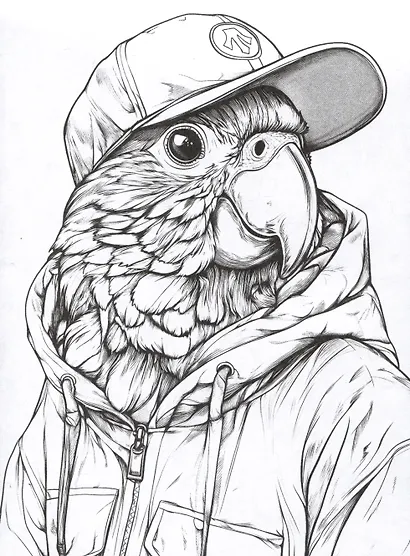 Модные животные. Раскраска - фото 3