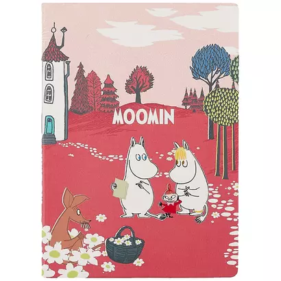 Блокнот MOOMIN Муми-тролль и Фрекен Снорк на цветочной поляне (192стр) - фото 1