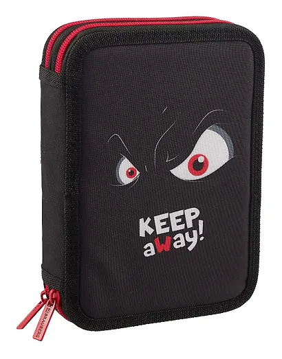 Пенал 2 отделения "Keep Away" 21*14 см,  полиэстер - фото 2