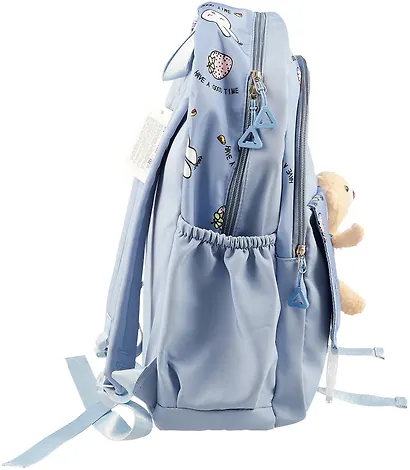 Рюкзак "Мишка" 44*30*12,5см, голубой, с игрушкой - фото 3