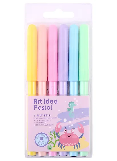 Фломастеры Art idea, Pastel, 6 цветов - фото 1