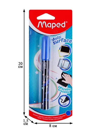 Маркер для любой поверхности Maped, голубой - фото 2