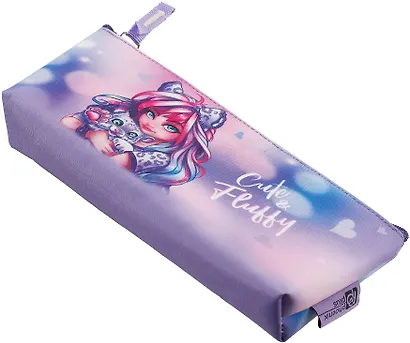 Пенал-косметичка Феникс+, "Девушка с барсом", на молнии - фото 3