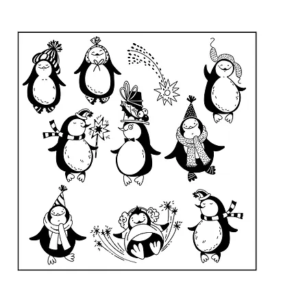 Пингвины. Рисунки для медитаций - фото 10