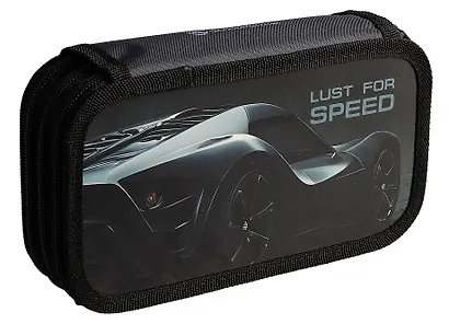 Пенал 3 отд. "ЖАЖДА СКОРОСТИ" 19*10,5см мат. ламин. инд. уп. - фото 1