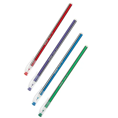 Ручки шариковые синие 12 штук "Stripe" 0,5 мм, Schiller - фото 7