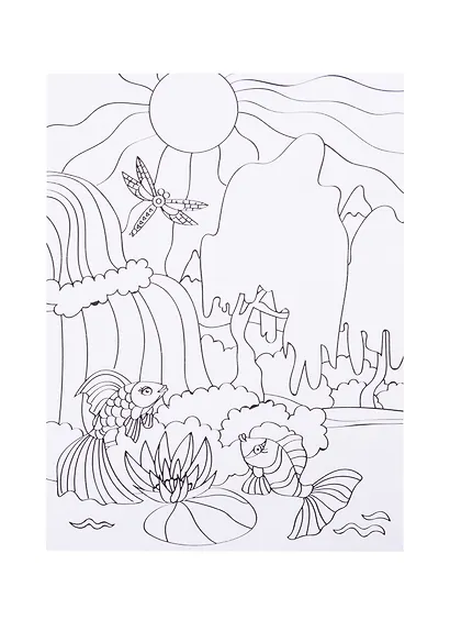 Единороги, феи и русалки. Раскраска-гармошка - фото 2