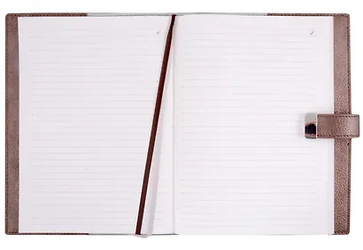 Ежедневник недат. А5+ 160л 170х245 "Шеврет" бронзовый, иск.кожа, мягкий переплет, съемная обл., офсет, ляссе, подар.карт.коробка - фото 4