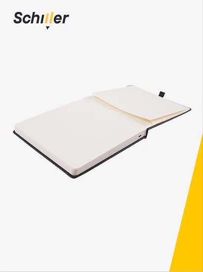 Скетчбук 20*20 80 листов, черный, 140г/м2 слоновая кость, Schiller - фото 3