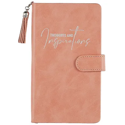 Ежедневник недат. А6+ 120л 110*190 "Бакстер" пепельно-розовый, кожзам, тв. переплет, магнит.клапан, кисточка, тонир.блок, ляссе - фото 1