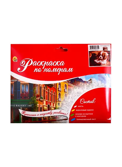 Набор ТМ Рыжий Кот Раскраска на картоне A4 Щенок и ботинок (Арт. Р-2375) - фото 2