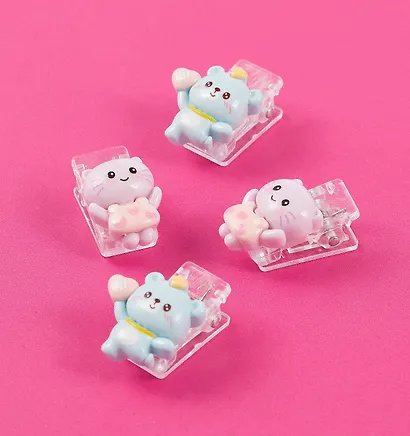 Зажимы для бумаги "Cute animals", 4 штуки - фото 4