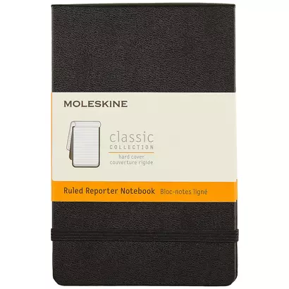 Записная книжка Moleskin Reporter, линейка, чёрная, 96 листов, А6 - фото 1