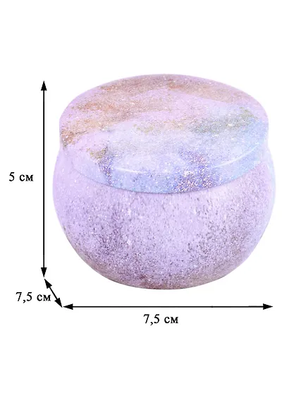 Шкатулка круглая Акварель (металл) (6,5х5) (12-09412-03563-2) - фото 2