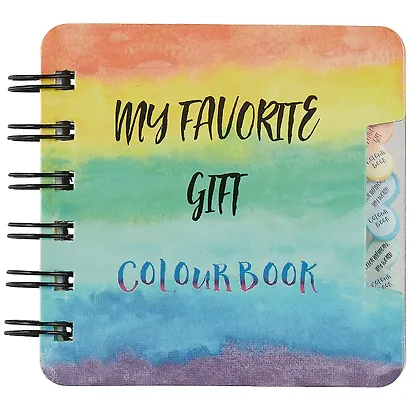 Записная книжка 90*90 55л лин. "Colour book" карт.обл., вырубка, спираль, инд.уп., ассорти - фото 5