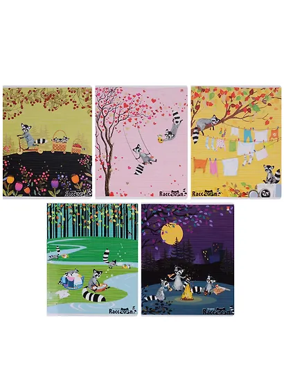 Тетрадь в клетку Альт, "Веселые еноты", 48 листов, в ассортименте - фото 2