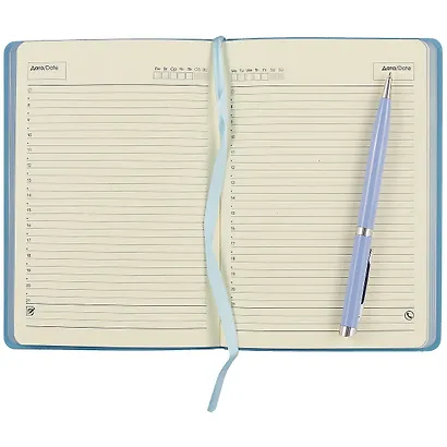 Еженедельник недатированный «Soft touch», голубой, 136 листов, А6+ - фото 3