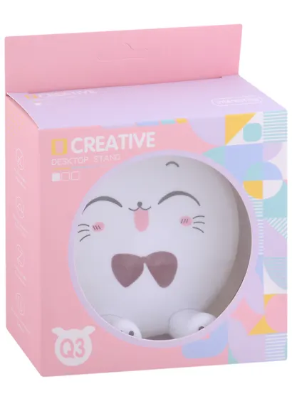 Держатель для телефона Котик (10х10) (пластик) (коробка) - фото 3