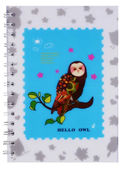 Тетрадь в клетку Hai Bin, Hello owl, 80 листов, в ассортименте - фото 5