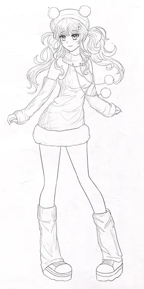 АНИМЕ-РАСКРАСКА. ДЕВОЧКИ АНИМЕ - фото 4