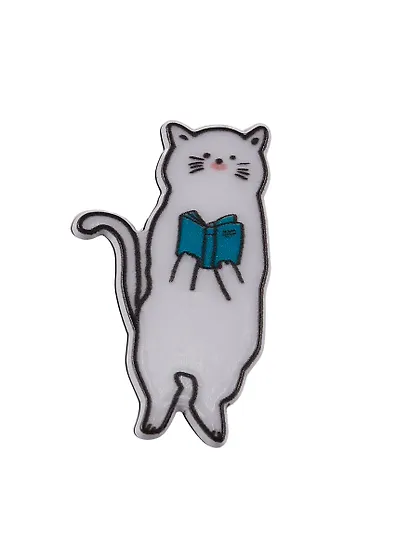 Значок Котик с книжкой (акрил) - фото 2