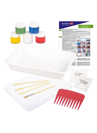 Набор для рисования на воде 05цв 20мл "ЭБРУ" 20 картин, лоток А5, BRAUBERG ART - фото 2